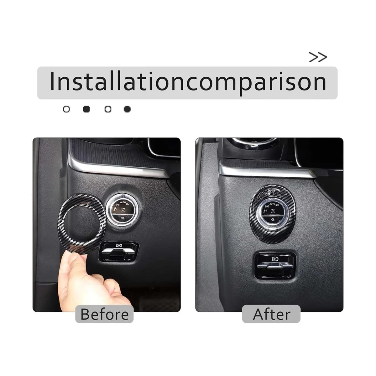 Кнопка головного света для Mercedes Benz C Cl W206 C200 C300 2022 аксессуары ABS углеродное волокно