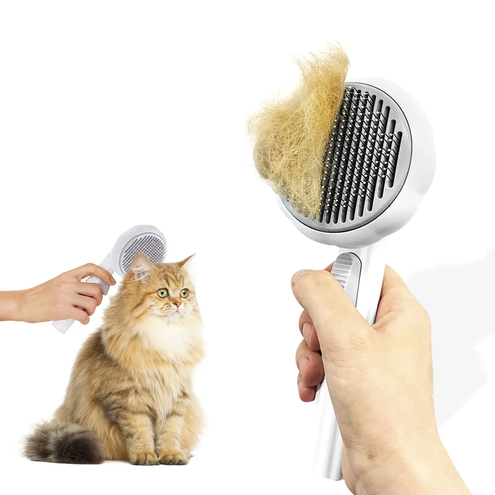 Cats Dog Hair Remover Comb for Dog Cat Pet Grooming Brush Tool Gently Removes Loose Undercoat Tangled Hair Pet Brush