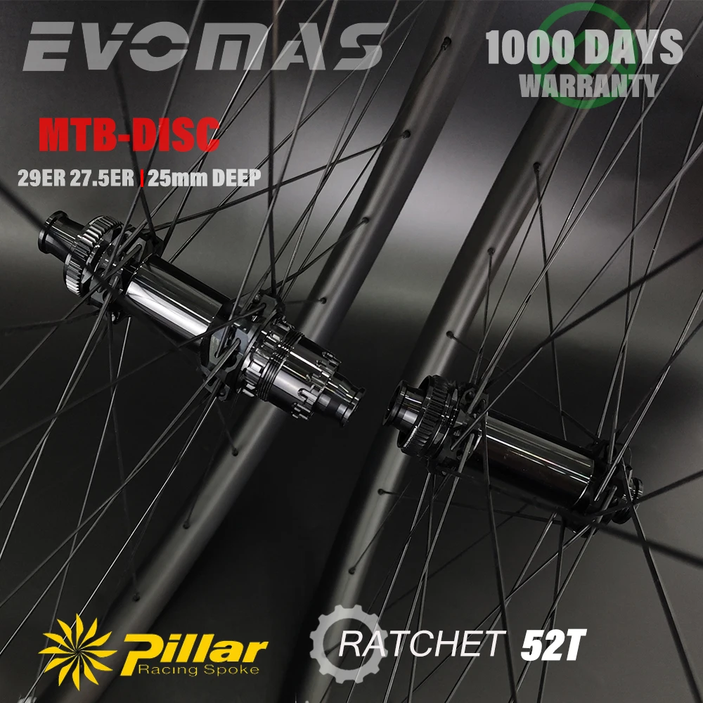 Карбоновая колесная пара Goldix Ratchet 52T M240 Ступица MTB Дисковый велосипед 29ER/27.5ER