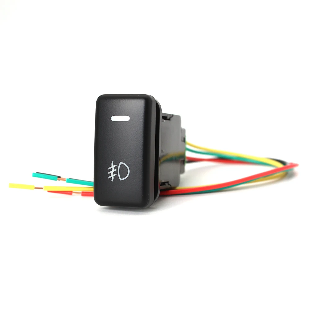 

1 шт. автомобильный светодиодный светильник DRL, передняя и задняя противотуманная фара, кнопка включения и выключения прожектора для Toyota FJ Land Cruiser Prado 120 LC100