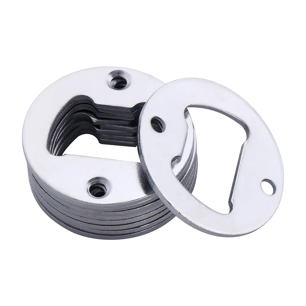 

10pcs/set Round Bottle Opener 40mm Wine Beer Opener Bar Drinking Accessories with Screws Home Kitchen Party Supplies