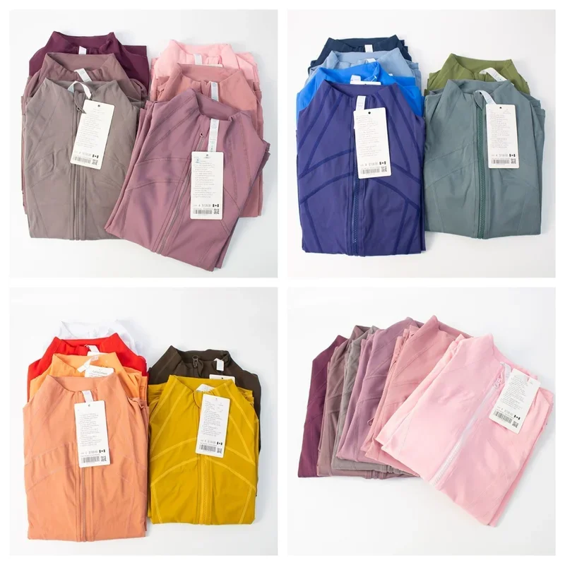 Женская новинка 2024 тонкая куртка с воротником для йоги и фитнеса спортивная