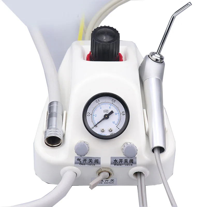 

2/4 Holes Portable Dental Turbine Unit Work Air Compressor 3 Way Syringe Teeth Whitening Dentistry Equipment Plastic Shell NEW