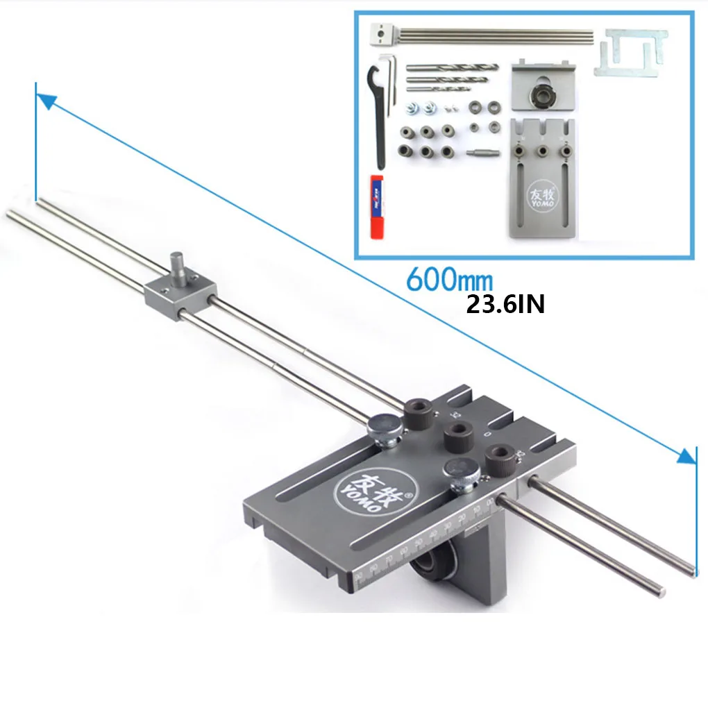 

Dowelling Jig Woodworking Drill High Accuracy Two Clamping Extension Positioning Rod Joints Tools Locator Woods Home