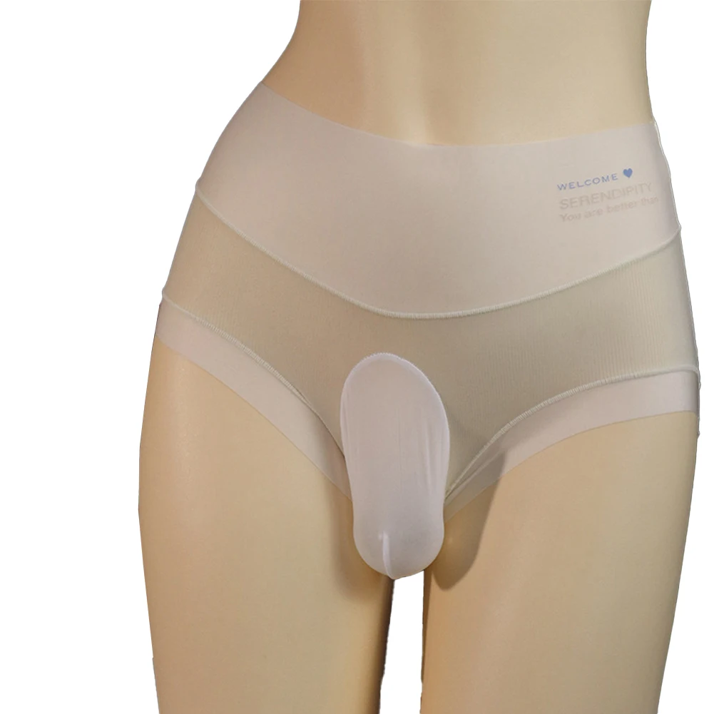 

Ice Silk Seamless Briefs Gay Men See Through Underwear Ball Pouch Underpants Soft Sissy Sheer Panties Transparent Lingerie Solid