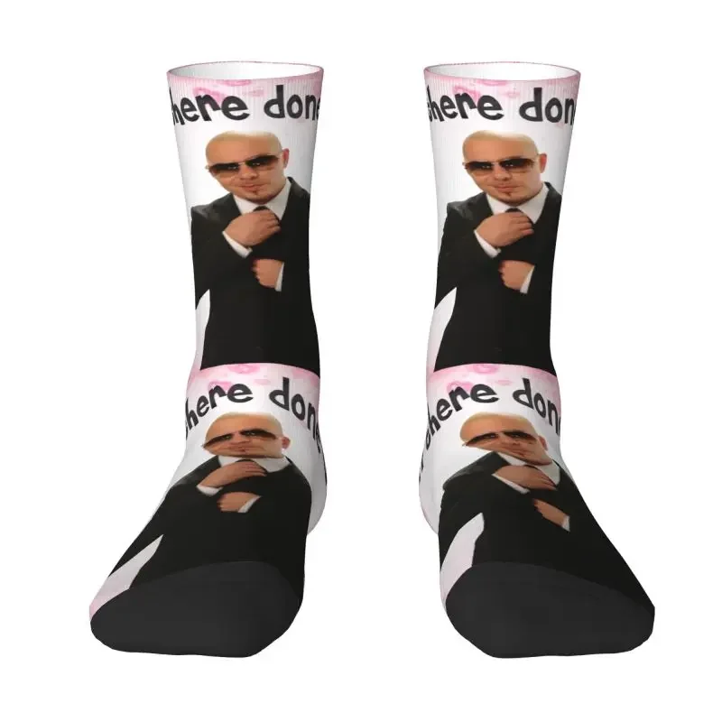 

Fashion Mr World Pitbull Socks Women Men Warm 3D Printing American Rapper Singer Sports Basketball Socks