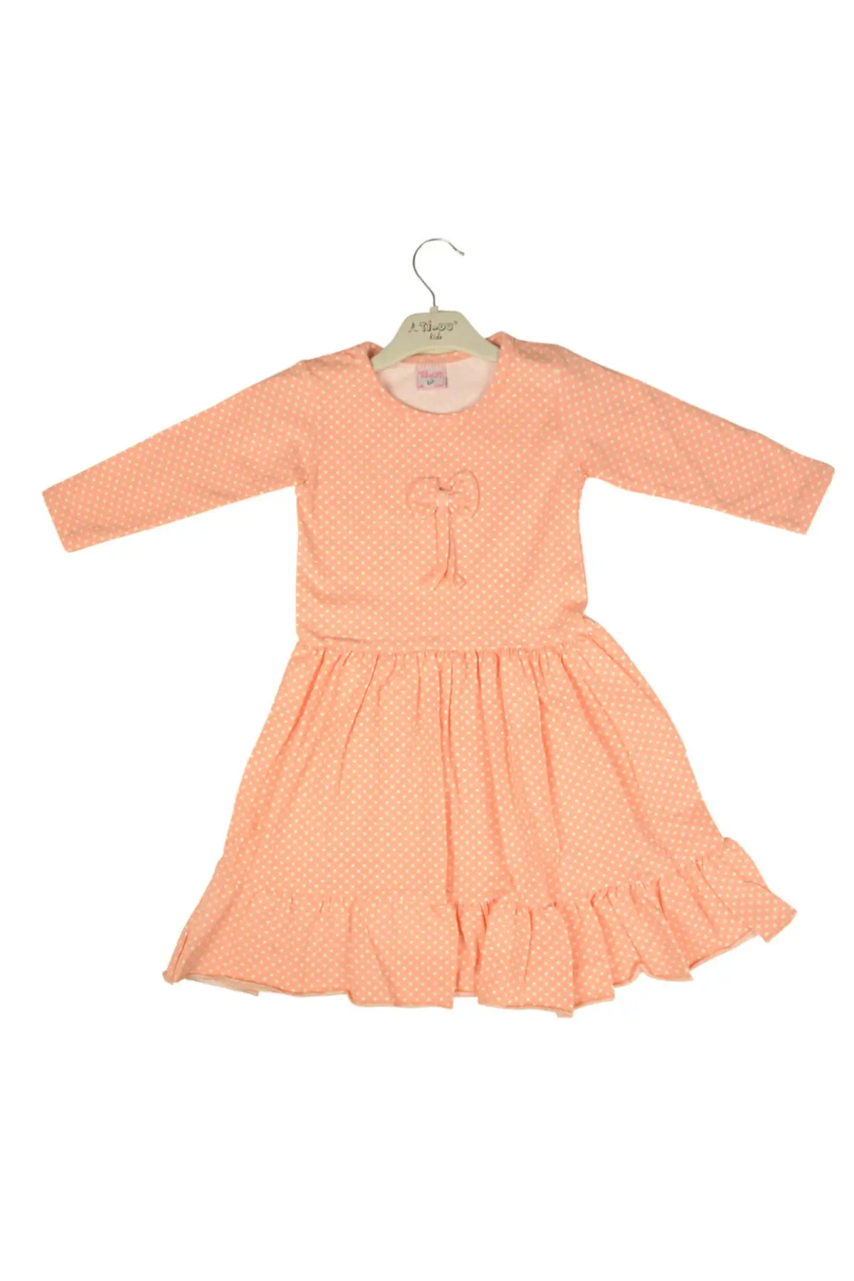 

Female Child Outdoor Orange Dress 3/4 sleeve 100 Cotton Cycling Collar Pattern