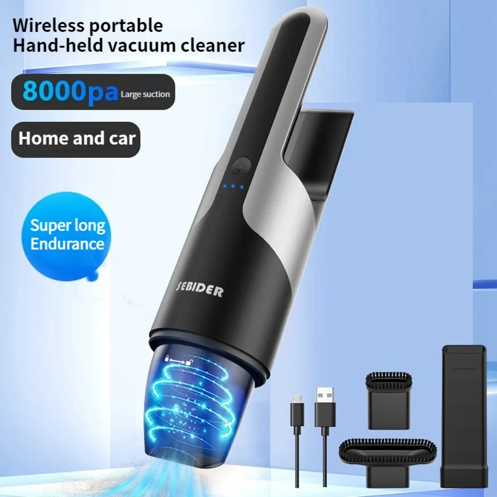 

Portable Mini Handheld High Power Super Suction Wireless Rechargeable Vacuum Cleaner Household Cleaning Tool Sill Dust For Car
