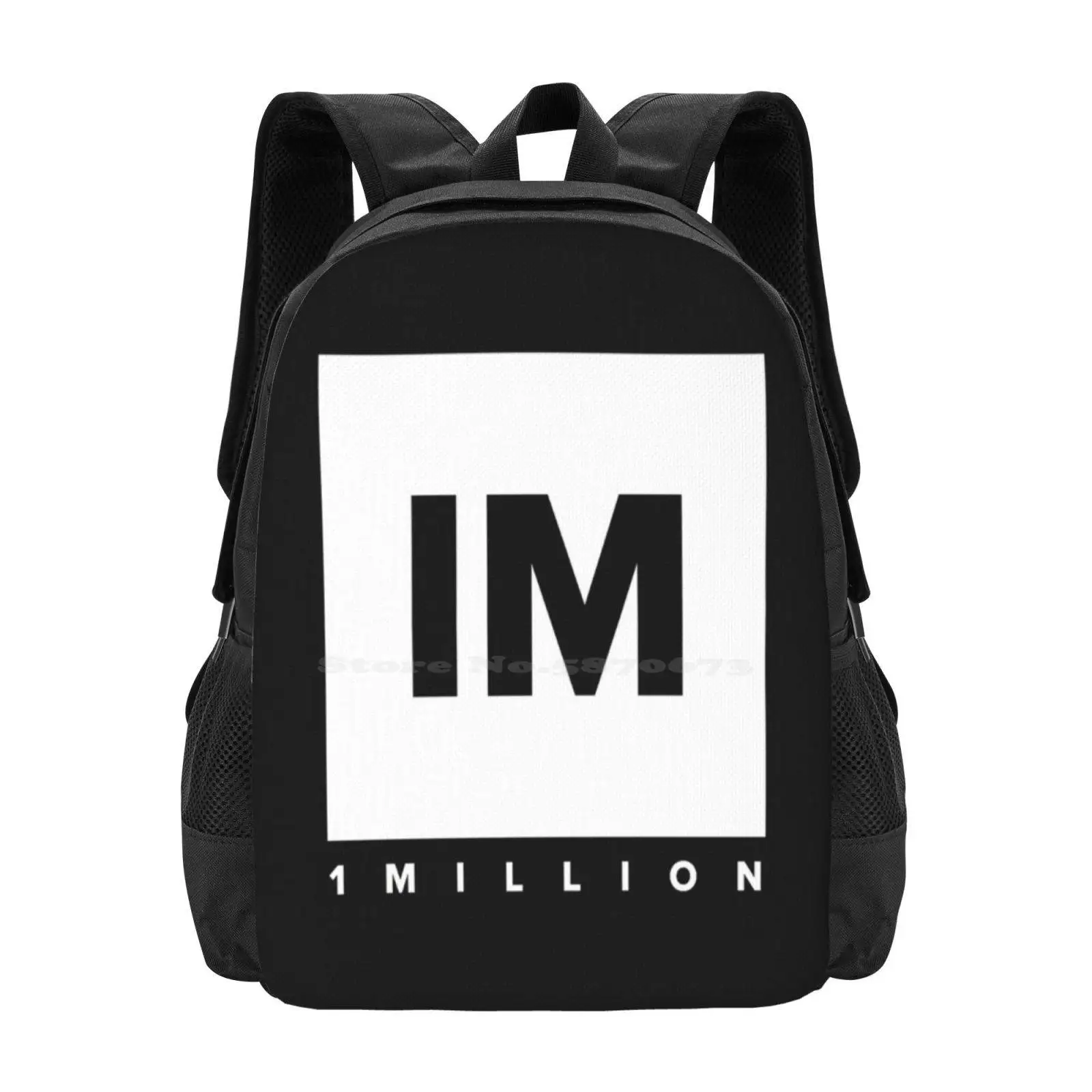 

1 Million Dance Studio Logo ( White Version ) Bag Backpack For Men Women Girls Teenage 1 Million Korea Dance Studio 1Million
