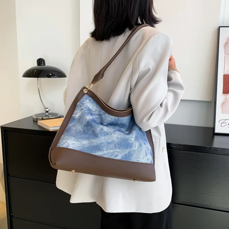 

New Winter Casual Tote Bags For Women Large Capacity Patchwork Shoulder Bag Fashion Designer Ladies Handbags Top-handle Bags