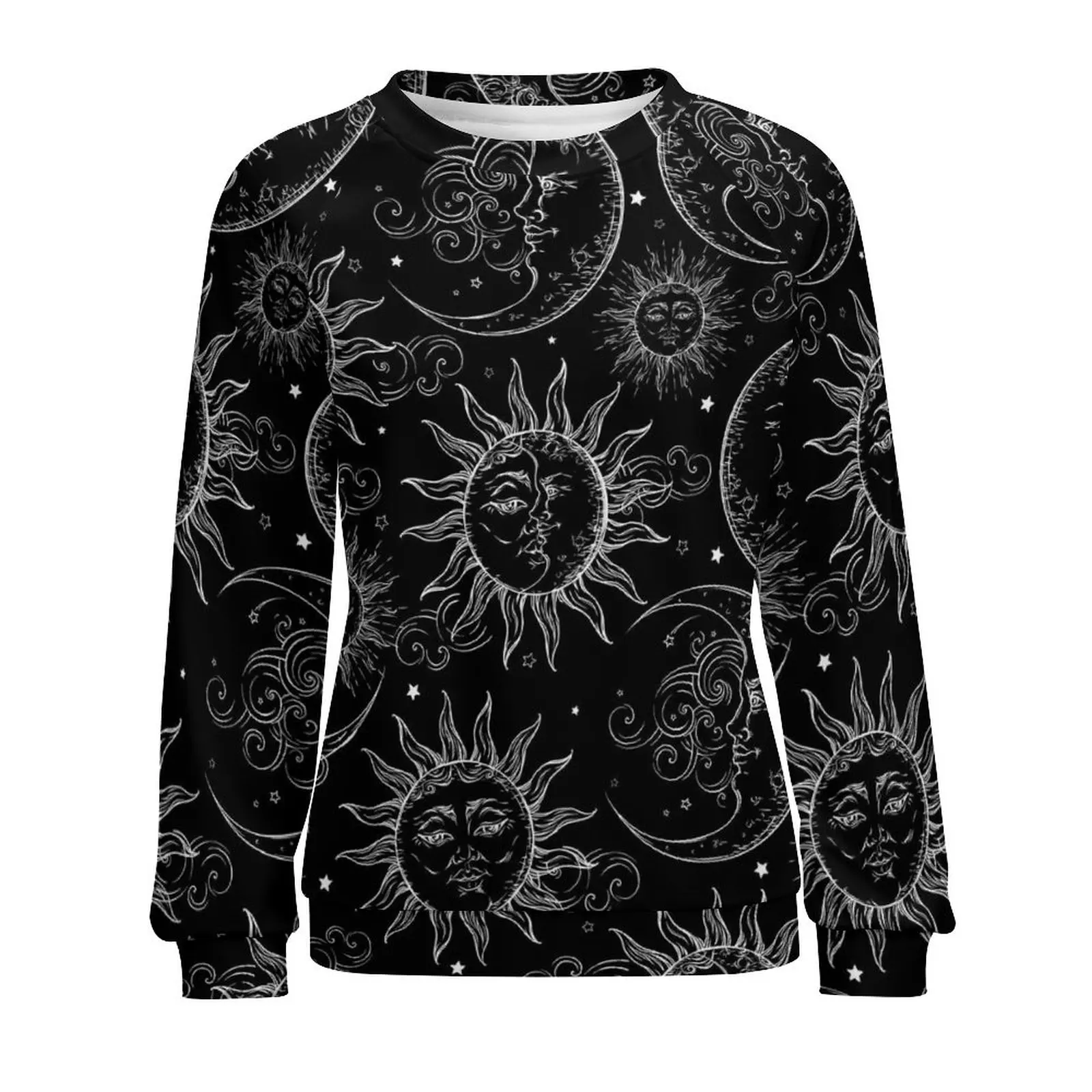 Худи женское оверсайз в стиле ретро с длинным рукавом и графическим принтом