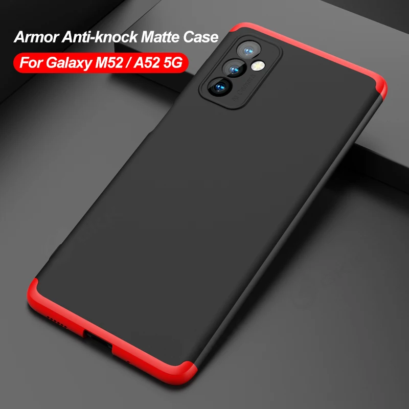 

GKK чехол для Samsung Galaxy M52, A52s, полная защита, жесткий матовый пластиковый чехол для Samsung A52S, A22, A52, A72, M52, зеркальный чехол, чехлы