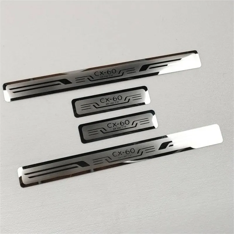 

For Mazda Cx-60 2022 2023 2024 Door Sill Scuff Plate Cover Trim Stainless Steel Threshold Pedal Styling Protect car assecories