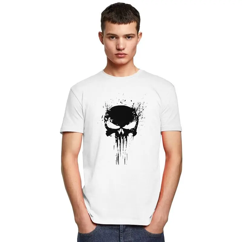 Футболка мужская с надписью Punisher Skeleton
