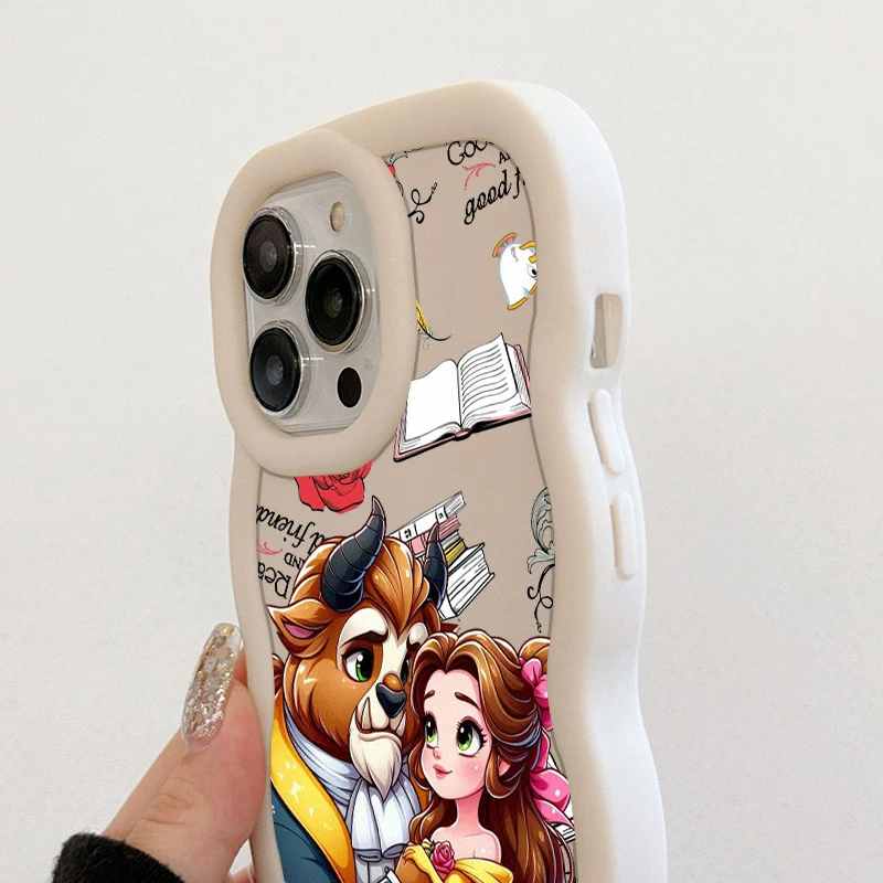 Милый мягкий защитный чехол для телефона с изображением красавицы и чудовища iPhone
