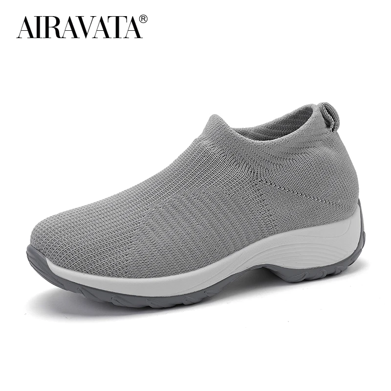 Women Sneakers Fashion Comfortable Flexible Breathable Mesh Walking Shoes Female Slip-On Flats Loafers Zapatos Deportivos