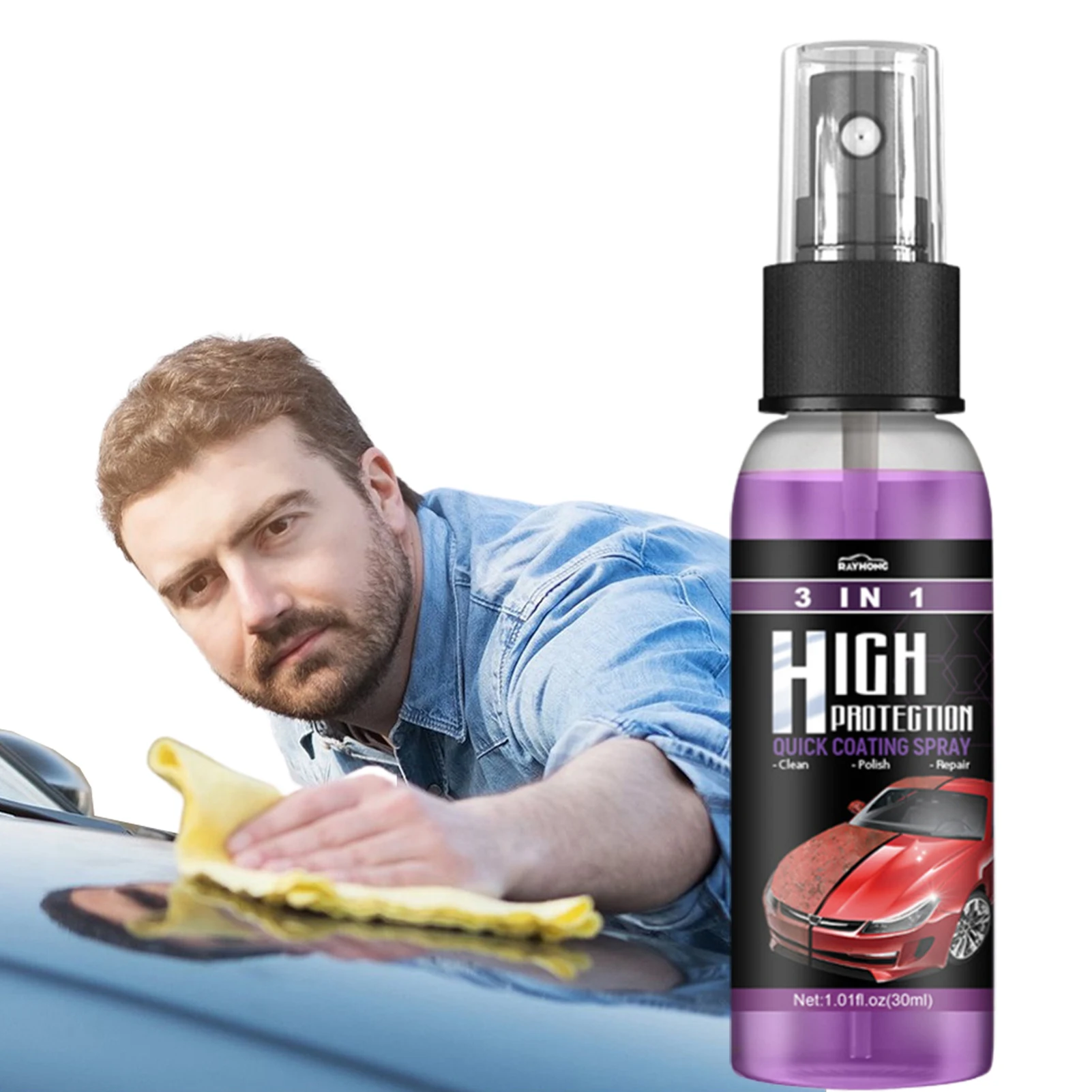 

Car Scratch Repair Spray 3 In 1 High Protection Quick Car Coating Spray Simple Car Exterior Restorer For Cars And Motorcycles
