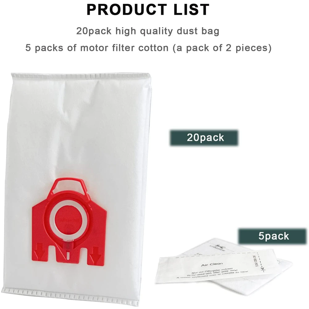 Сменный мешок для пыли FJM 3D Efficiency 6 упаковок канистр-пылесосов серии Miele S200 S300 S600 S4