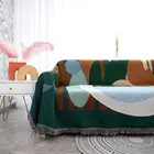 Богемное покрывало для кровати, путешествий, кемпинга, покрывало в этническом стиле с геометрическим рисунком, ретро диван с обивкой из гобелена, напольный коврик