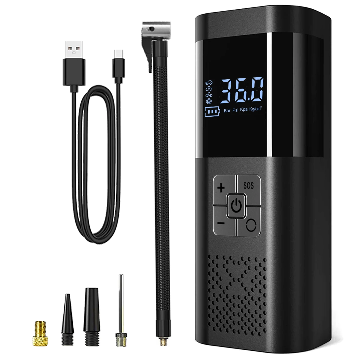 

Портативный Беспроводной Воздушный Компрессор 150PSI С Цифровым Манометром И Светодиодной Подсветкой Для Накачивания Шин Авто...