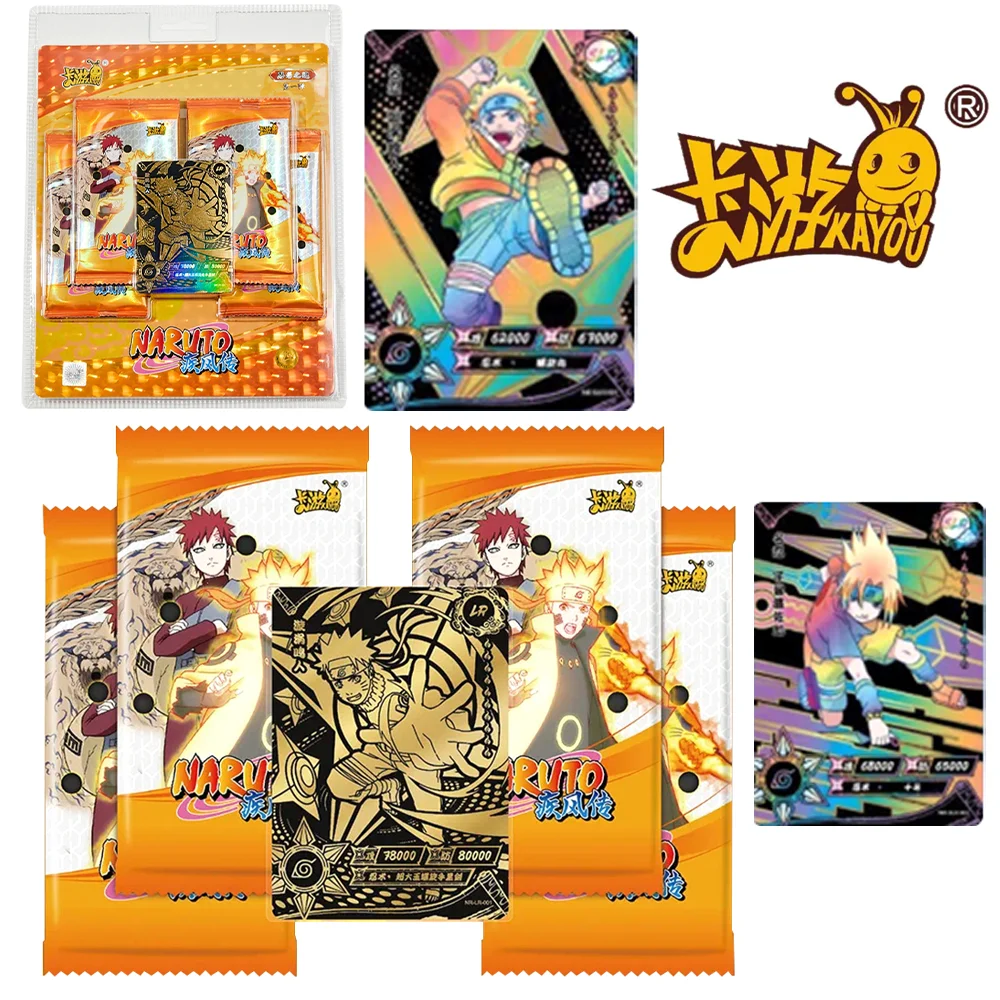 

KAYOU Naruto Card Ninja Soul Edition Japanese Anime Game Cards Rare SLR Uzumaki Naruto Sasuke Tailed Beast Collection Cards Gift