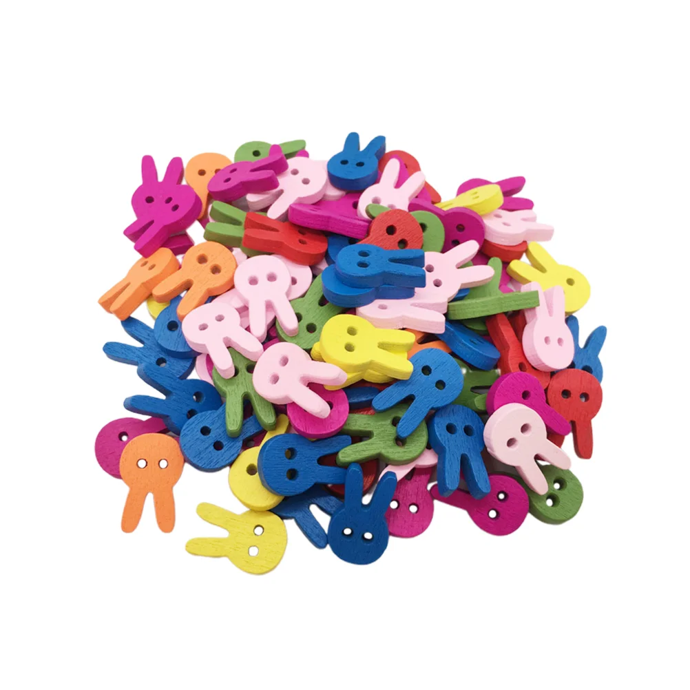 

Buttons Wood Craft Diy Button Wooden Children Embellishments Costume Party Easter Scrapbooking Holes Natural Shirt Printedsewing