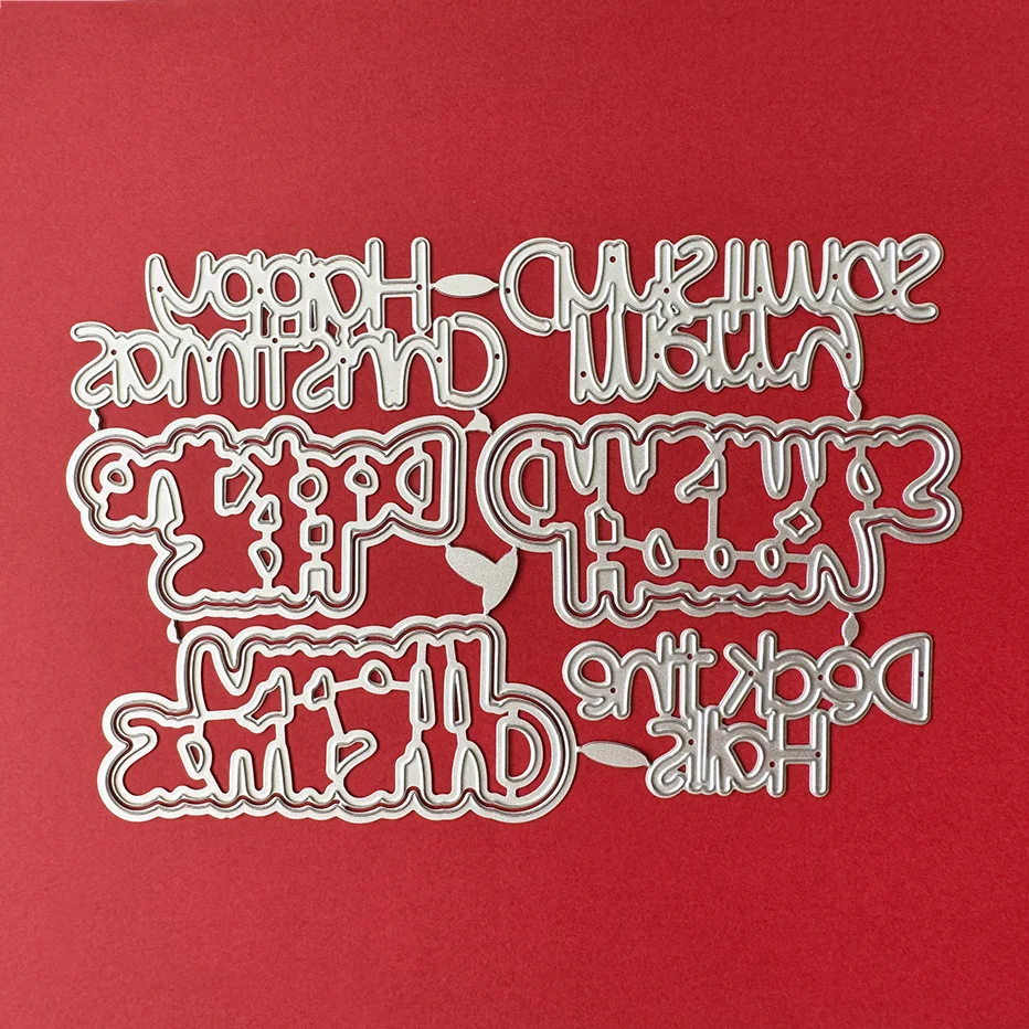 Новинка 2024 рождественский алфавит вырубные штампы для скрапбукинга распродажа