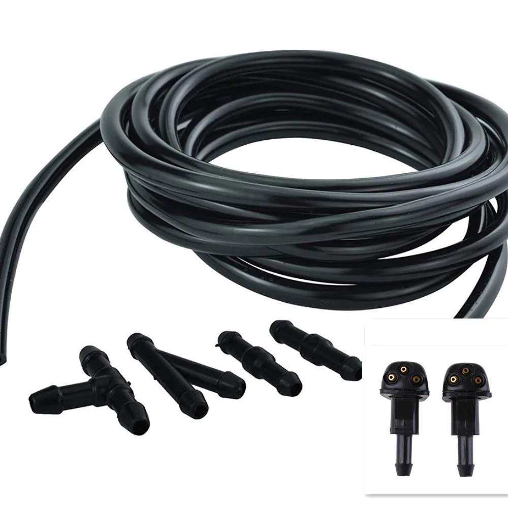 

2Pcs Windshield Wiper Washer Nozzle With 2M Pipe 4 pcs Joint for Hyundai Kia Elantra Sonata Rio Replacement 98630YY000.