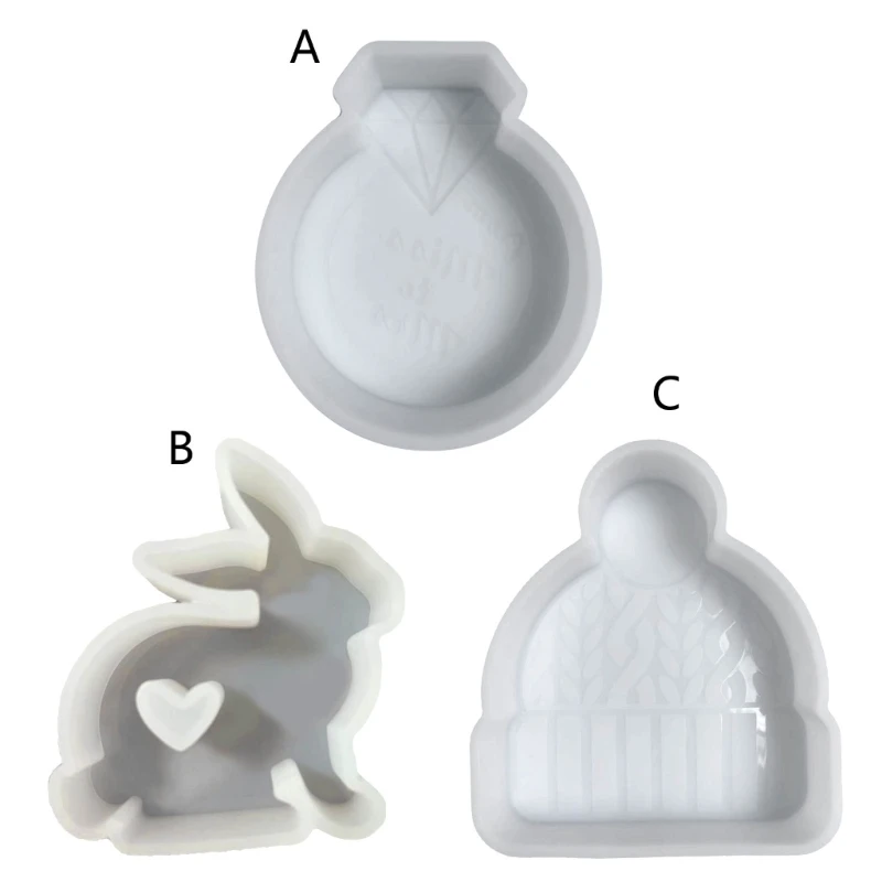 

Scented Mould Diamond/Rabbit/Beanies Shape Hand-Making Soap Clay Molds