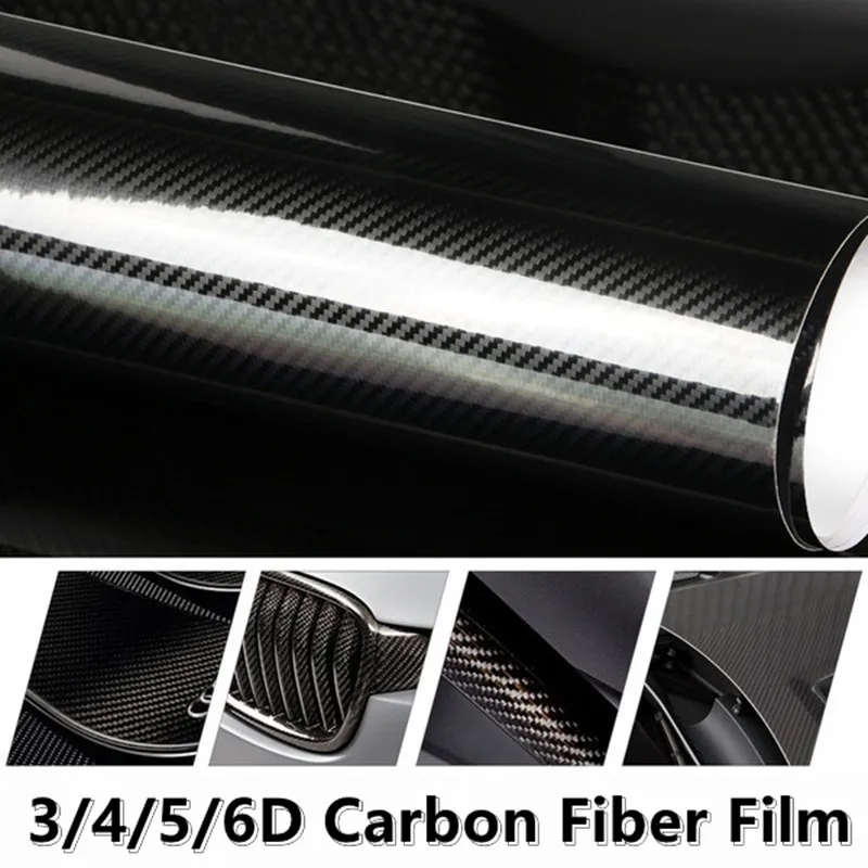 Carbon Fiber Vinyl Wrap Film Car Wrapping Foil Console Computer Laptop Skin Phone Cover Waterproof DIY Motorcycle Sticker |