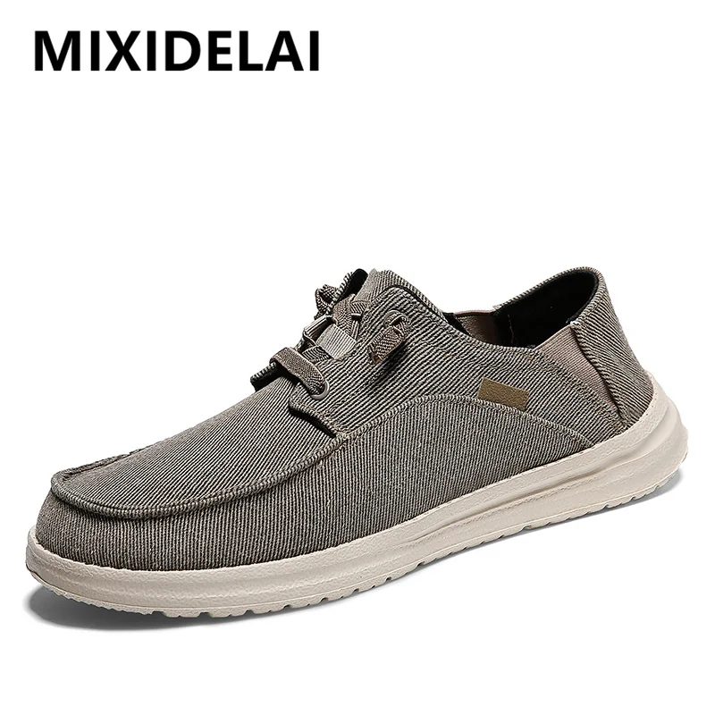 New Men's Casual Shoes Breathable Canvas Shoes Lightweight Men's Vulcanized Shoes Soft Flat Shoes Outdoor Men's Sneakers Loafers