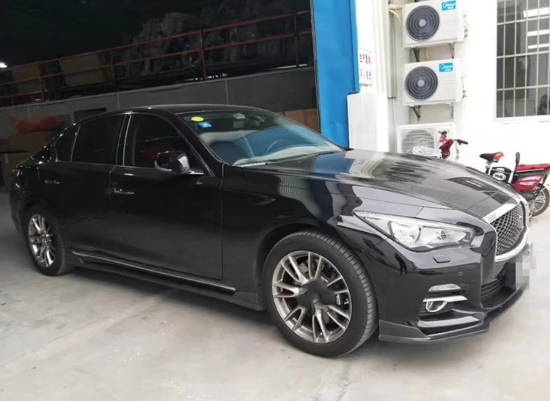 Передняя и задняя губа из углеродного волокна боковая юбка хвостовое крыло для