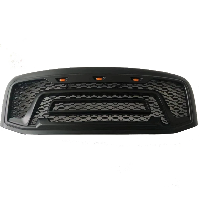 Raptor Style Front Mesh Grill Fit for Dodge Ram 06-09 1500 2500 3500 Grille ABS With Light Grid Replacement 2006 2007 2008 2009 images - 6