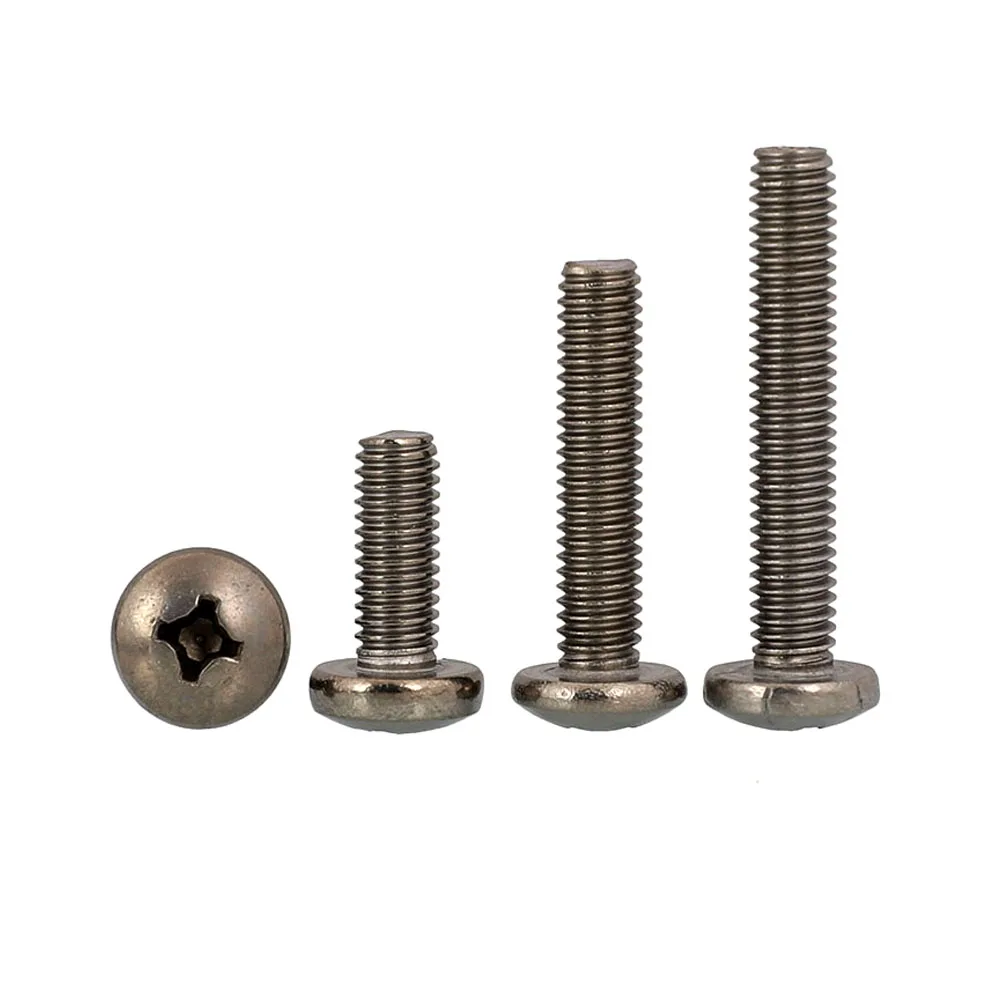 

2/5Pcs GB818 M1 M1.2 M1.4 M1.6 M2 M3 M4 M5 M6 M8 Pure Titanium Gr2 TA2 Cross Round Phillips Pan Head Screw Bolt Length 3-50mm