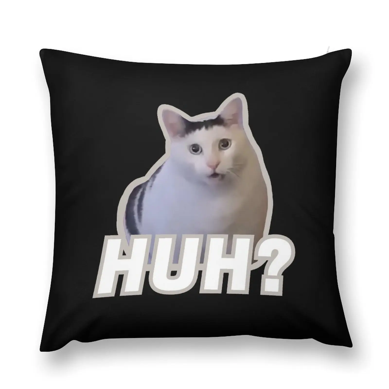 Ха кошачий мем ха? Диванная подушка в клетку диванная наволочка