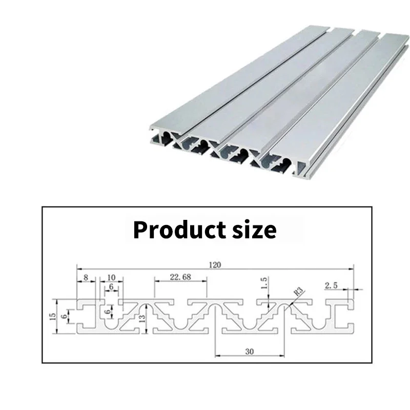 1 шт. 15120 алюминиевый профиль экструзионная анодированная линейная направляющая