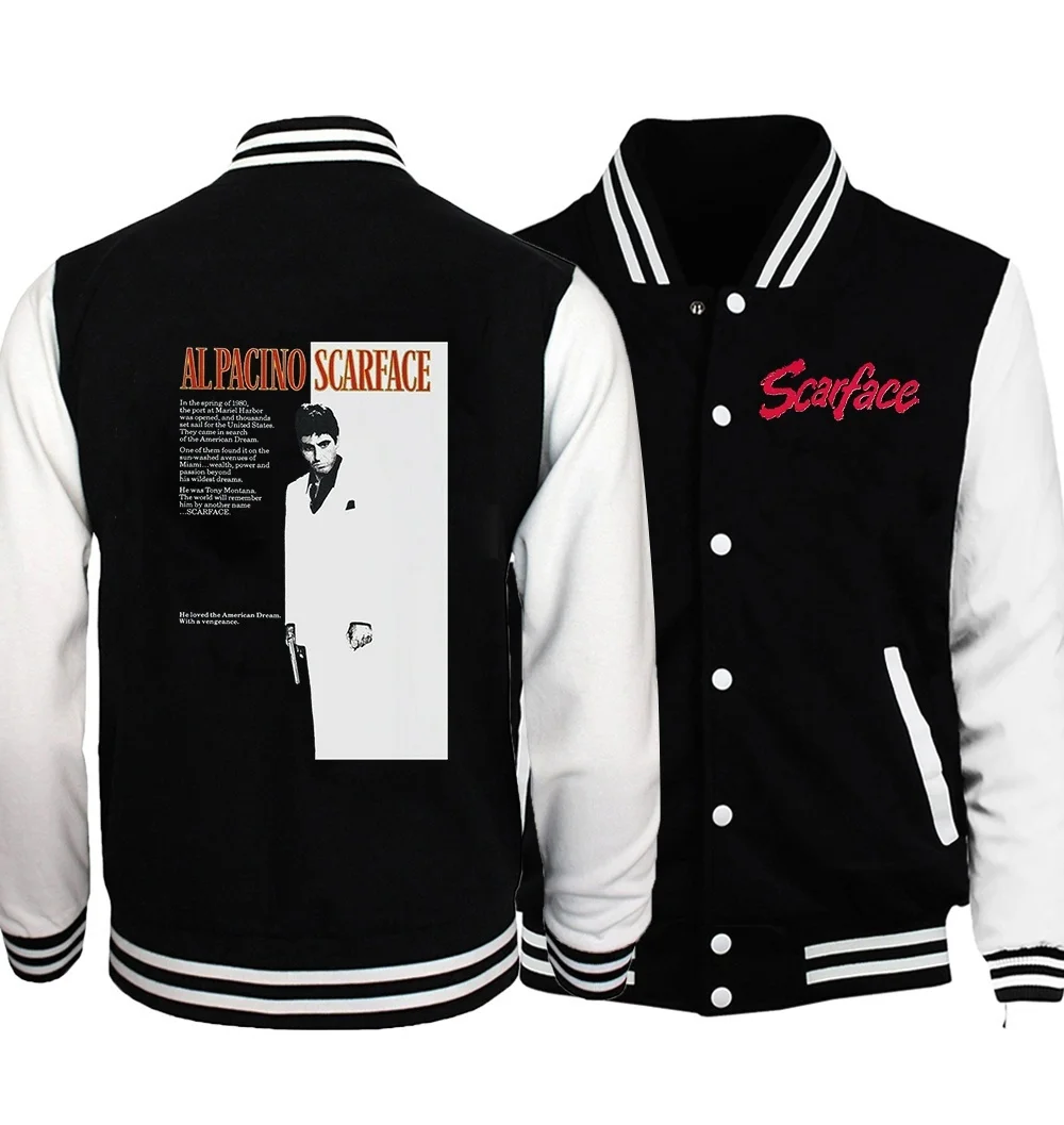 

The Latest Fashion S-SCARFACE MOVIE Baseball Jacket Sweatshirt Winter Popular Soft Hoodie Sweatshirt Printed Cotton Hoodies