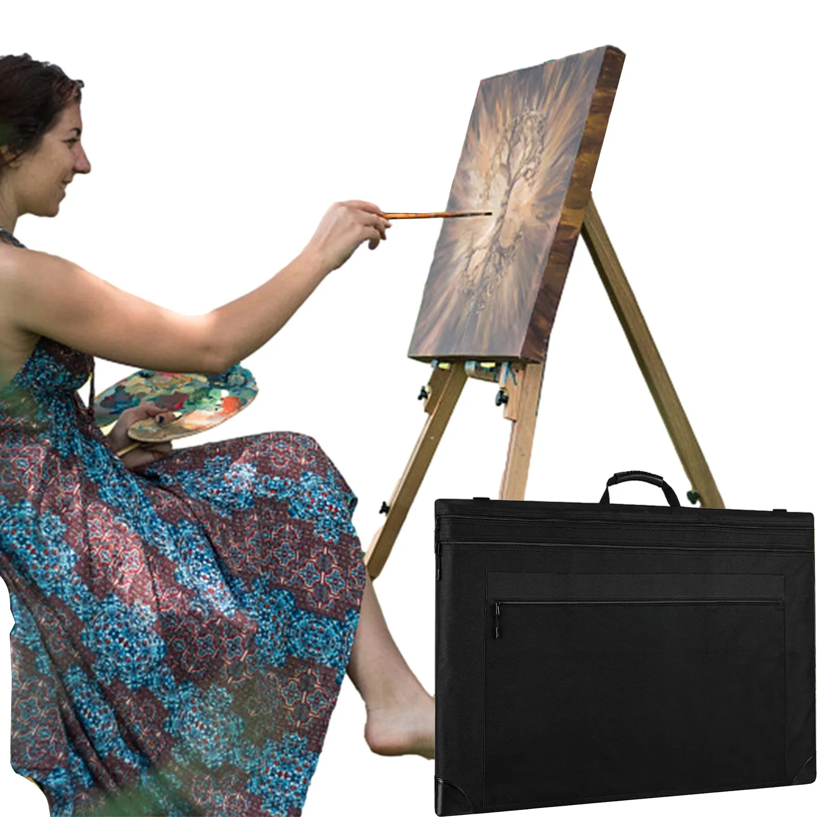 

Art Portfolio Case Light Weight Art Portfolio Bag Portfolio Folder For Artwork Large Size Art Portfolio Tote Waterproof Leather