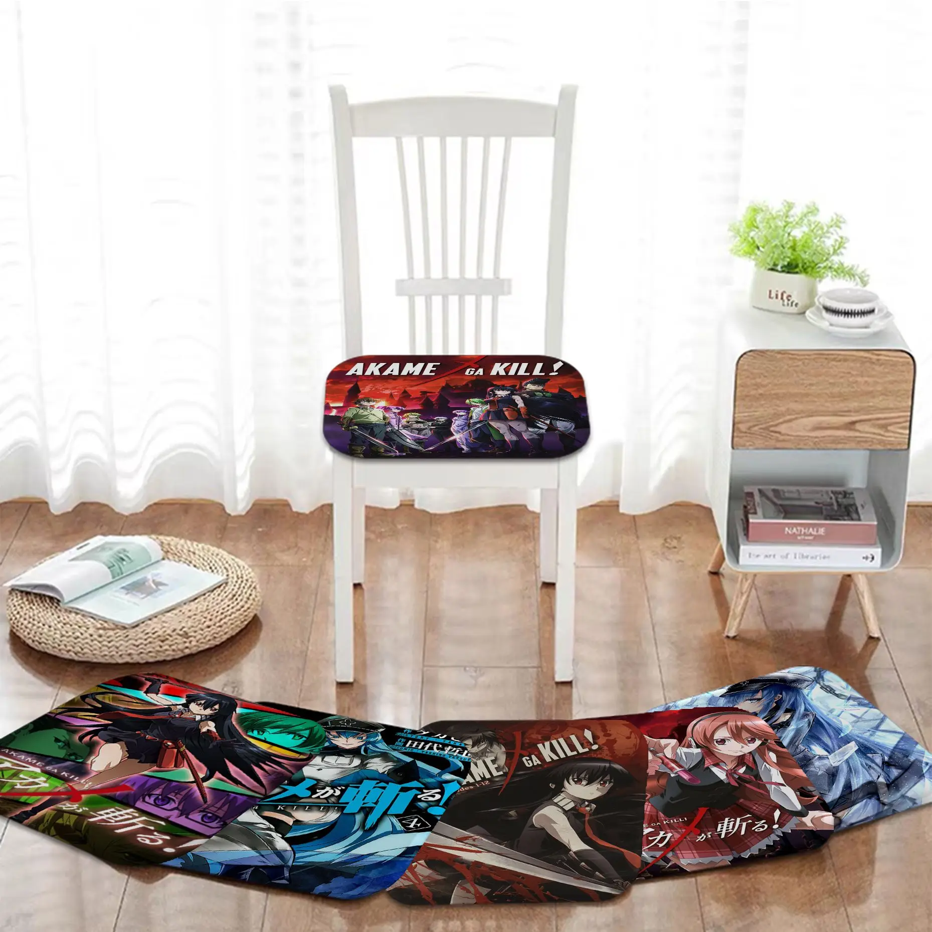 

Мягкая дышащая Подставка под стул 45x45 см с аниме Akame Ga Kill Tie