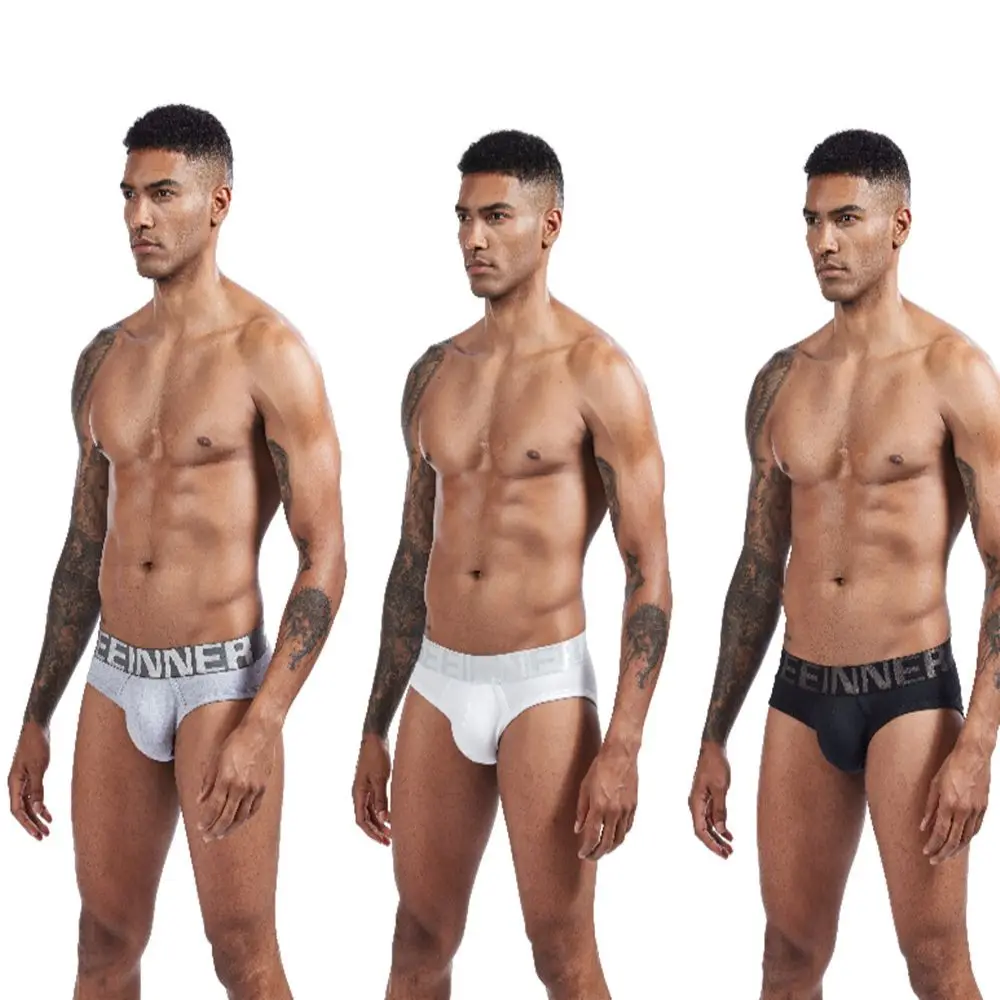 

Men'S Sexy Pants Male U Convex Triangular Pants Low Waist Cotton Briefs Trunk Panties Lingerie Tanga Cueca Calzoncillos