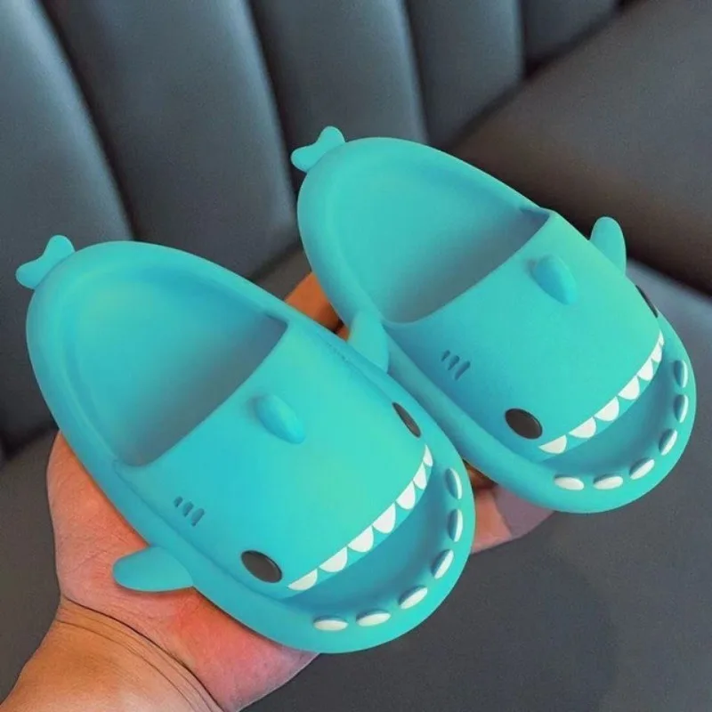 

Shark Children's Slippers Summer Men and Women Cartoon Indoor Household Non-slip Bath Baby Sandals and Slippers Women Wear