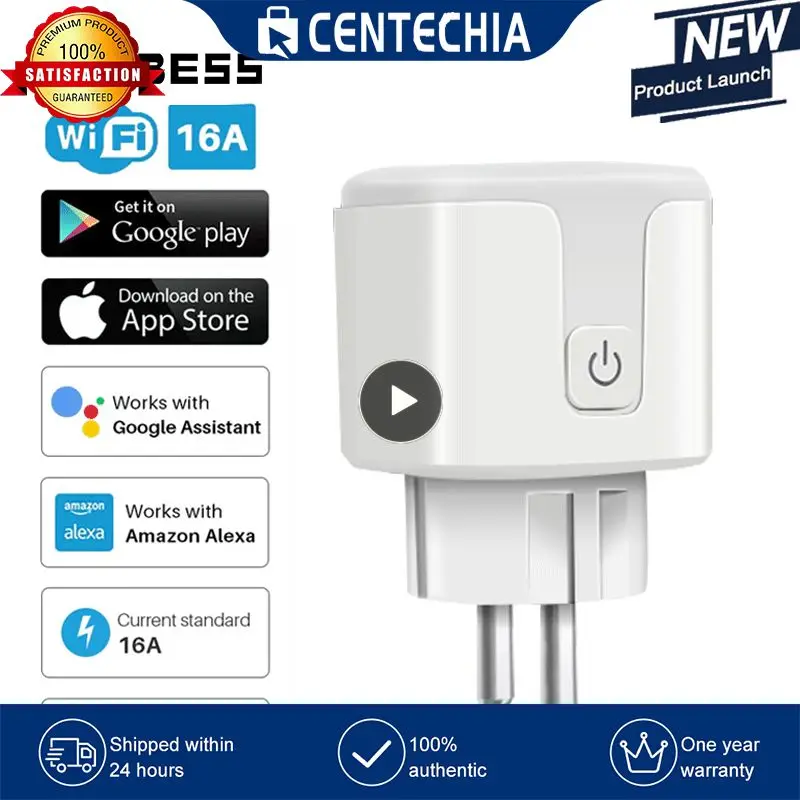 

1~6PCS 16a Wifi Plug Smart Home Timer Eu Plug Overcharge Protection Wifi Socket Voice Control Via Alexa Google Home Tuya
