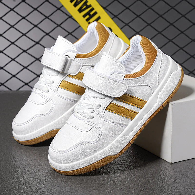 Кроссовки для мальчиков и девочек Модная легкая кожаная мягкая спортивная обувь