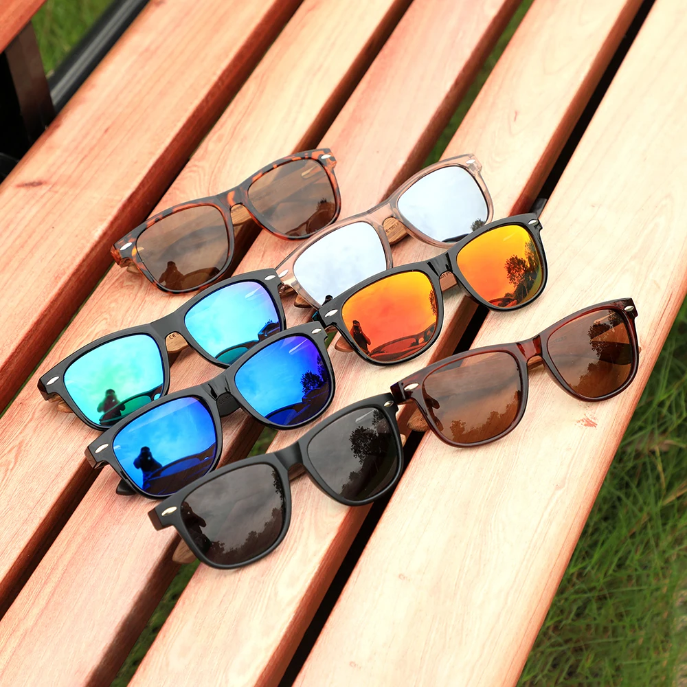 

Bamboo Wood Square Sunglasses Brand Design Men Women Coating Mirror Sun Glasses Vintage Retro Glasses UV400 Shades Eyewear