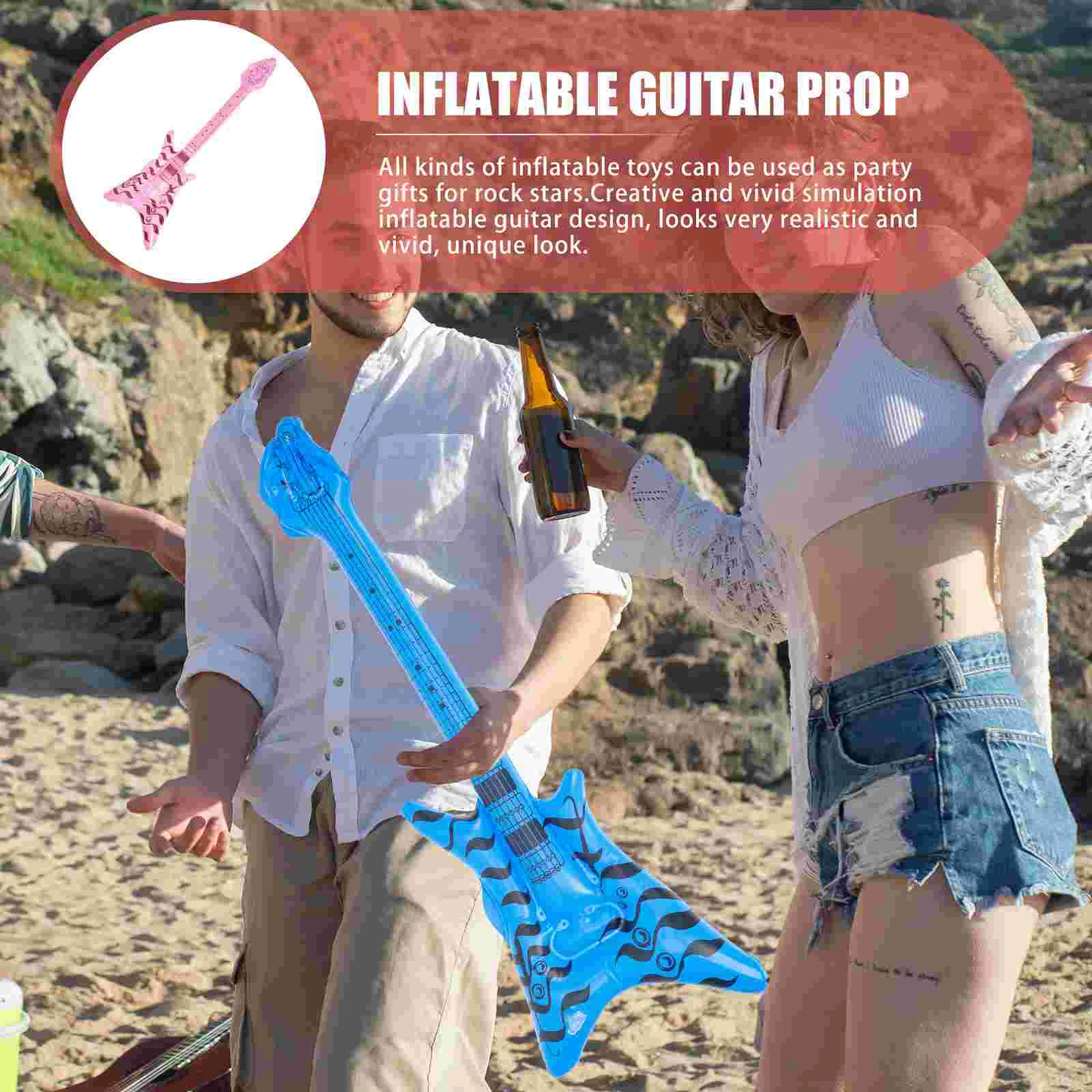 Воздушный шар для электрогитары надувной рок-инструмент ретро-декор воздушные