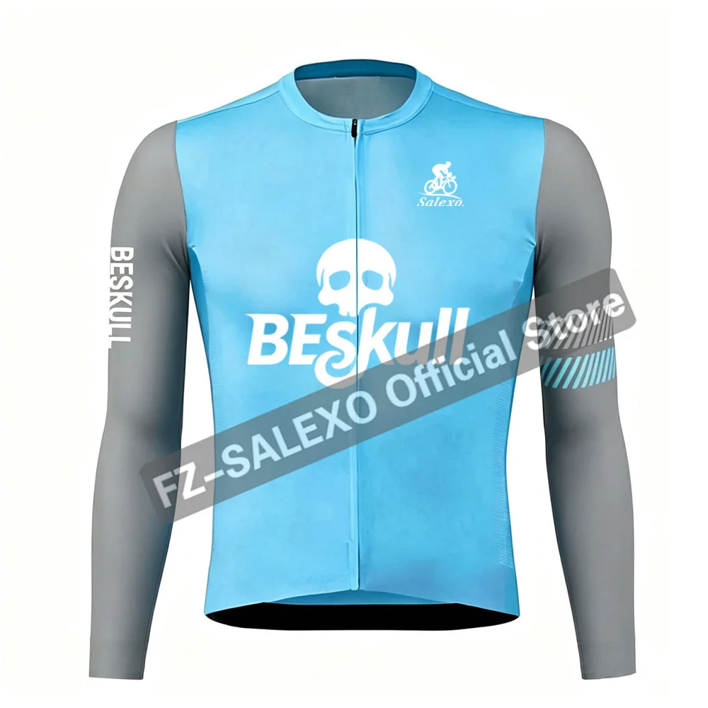 Фото Велосипедная майка Beskull 2026 для мужчин, для шоссейных и горных велосипедов, с длинными рукавами, дышащая, для гонок и езды, велосипедная одежда №4
