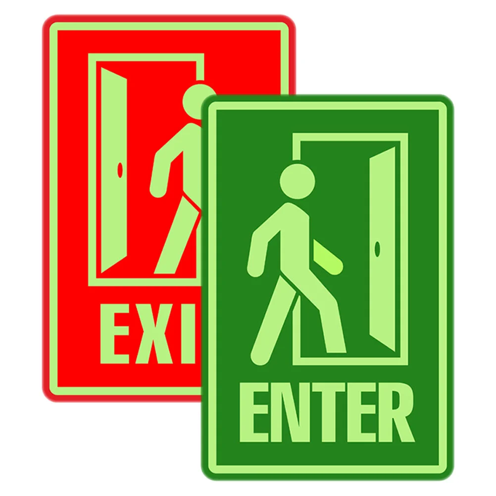 Наклейки для ногтей знак выхода безопасности наклейки инструкция светящийся