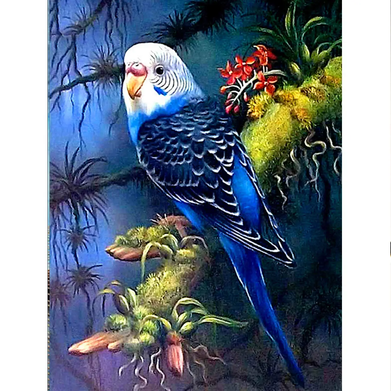 5D алмазная живопись полный DrillThe Blue Parrot in The Tree наборы с номерами SKRYUIE DIY Стразы