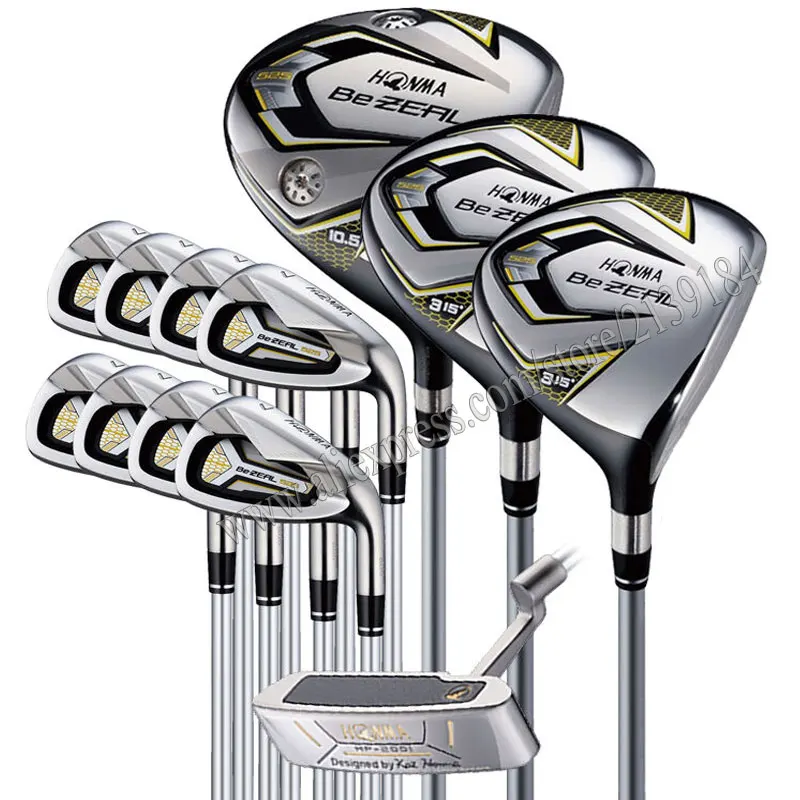 

New Men Golf Clubs HONMA 525 Compelete Club Set Driver Fairway Wood Irons Putter R or S Flex Graphite Shaft No Bag