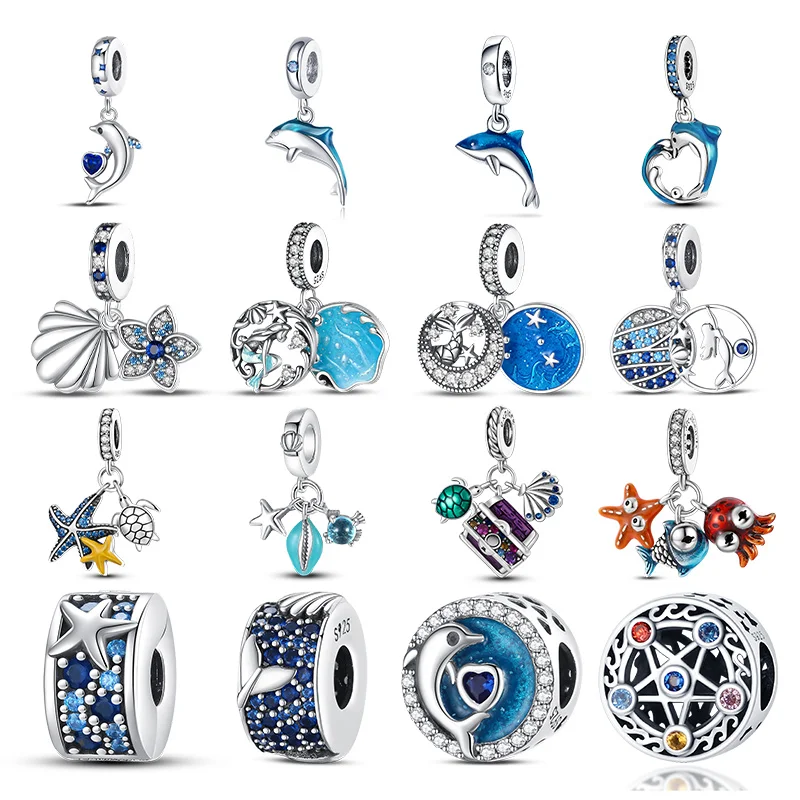Посеребренные бусины в виде черепах для браслетов Pandora
